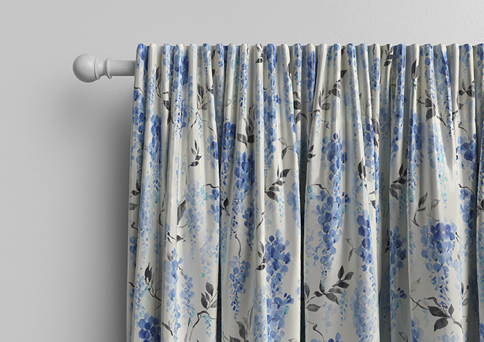 Wisteria Silk, Ink Blue - Made to Measure Curtains - Image 10